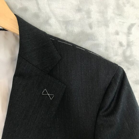 Nordstrom Signature Traditional Fit Mens Blazer Mens 42R Charcoal Gray NEW Wool - Picture 8 of 8